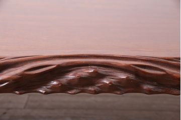 中古　民芸家具　カリン無垢材　花梨　木の味わいを楽しめる贅沢な座卓(ローテーブル)(R-046613)