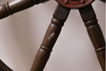 アンティーク雑貨　船舶　木製ラット　操舵輪(舵、ディスプレイ、オブジェ)(R-046622)