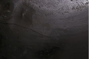 アンティーク雑貨　昭和初期　漆塗り　木製のこね鉢(木鉢、ディスプレイ)(R-046627)