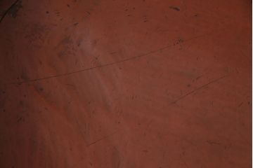 アンティーク雑貨　昭和初期　漆塗り　木製のこね鉢(木鉢、ディスプレイ)(R-046627)
