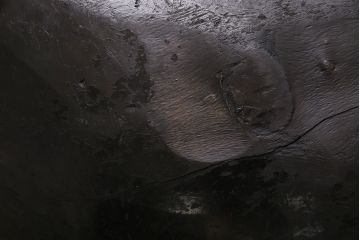 アンティーク雑貨　昭和初期　漆塗り　木製のこね鉢(木鉢、ディスプレイ)(R-046627)