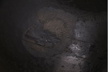 アンティーク雑貨　昭和初期　漆塗り　木製のこね鉢(木鉢、ディスプレイ)(R-046627)