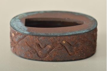 古い縁頭など14点(目貫、刀装具、彫金武具)(R-046641)