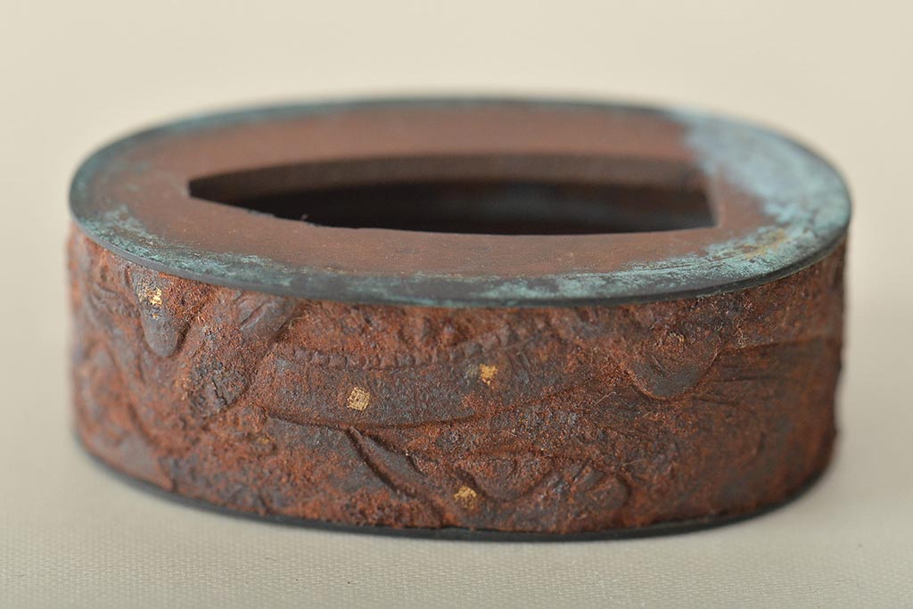 古い縁頭など14点(目貫、刀装具、彫金武具)(R-046641)