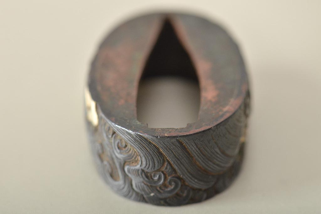 古い縁頭など14点(目貫、刀装具、彫金武具)(R-046641)