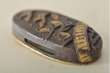 古い縁頭など14点(目貫、刀装具、彫金武具)(R-046641)