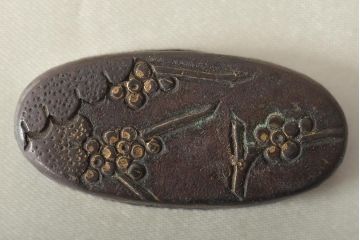 古い縁頭など14点(目貫、刀装具、彫金武具)(R-046641)