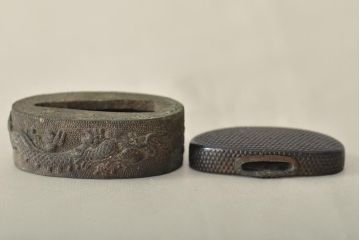 古い縁頭など14点(目貫、刀装具、彫金武具)(R-046641)