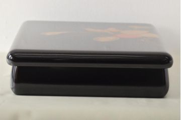 輪島塗　子舟作　柿の図蒔絵文庫(硯箱、文箱、木製漆器)(R-046643)