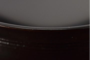 初瀬川柳庵　糸目黒塗　切箔絵　木製　吸物椀5客(漆器)(R-046644)