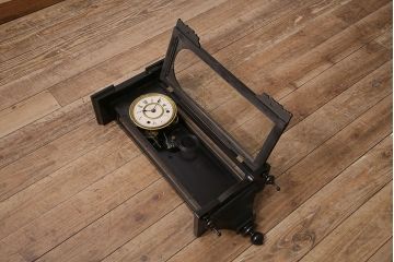 アンティーク時計　大正期　精工舎(SEIKOSHA、セイコー)　ゼンマイ式　スリゲル型　シックな雰囲気漂う掛け時計(古時計、柱時計、座敷時計)(R-046657)