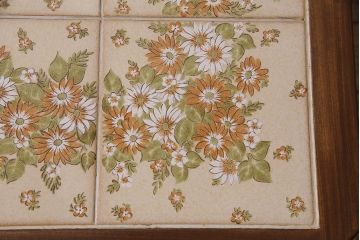 ヴィンテージ家具　北欧ビンテージ　G-PLAN(ジープラン)　チーク材　タイルトップの大振りなセンターテーブル(R-046658)