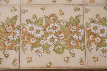 ヴィンテージ家具　北欧ビンテージ　G-PLAN(ジープラン)　チーク材　タイルトップの大振りなセンターテーブル(R-046658)