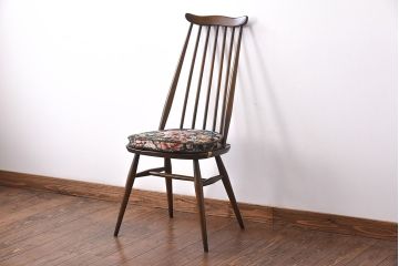 ヴィンテージ家具　イギリスビンテージ　ERCOL(アーコール)　ゴールドスミス　クッション付きダイニングチェア(椅子、ハイバックチェア)(R-046660)
