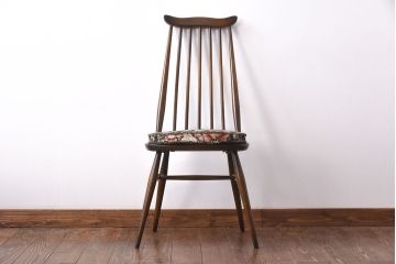 ヴィンテージ家具　イギリスビンテージ　ERCOL(アーコール)　ゴールドスミス　クッション付きダイニングチェア(椅子、ハイバックチェア)(R-046660)