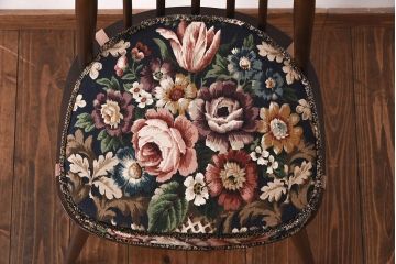 ヴィンテージ家具　イギリスビンテージ　ERCOL(アーコール)　ゴールドスミス　クッション付きダイニングチェア(椅子、ハイバックチェア)(R-046660)