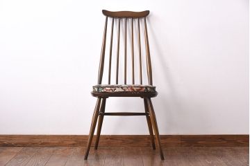 ヴィンテージ家具　イギリスビンテージ　ERCOL(アーコール)　ゴールドスミス　クッション付きダイニングチェア(椅子、ハイバックチェア)(R-046661)