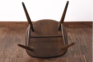 ヴィンテージ家具　イギリスビンテージ　ERCOL(アーコール)　ゴールドスミス　クッション付きダイニングチェア(椅子、ハイバックチェア)(R-046661)