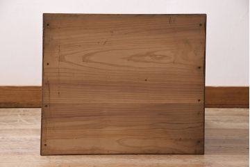 アンティーク家具　昭和中期　ヒノキ材　シンプルなつくりのレトロな踏み台(ステップ、飾り台、花台)(R-046663)