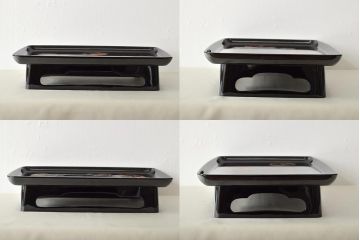 輪島塗　五島屋　木製蒔絵　屠蘇器　共箱(杯台、銚子、金彩)(R-046670)