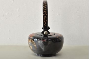 輪島塗　五島屋　木製蒔絵　屠蘇器　共箱(杯台、銚子、金彩)(R-046670)