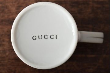 GUCCI(グッチ)　ブルー・イエロー・ピンク　マグカップ3個(カップ柄、金彩)(R-046671)