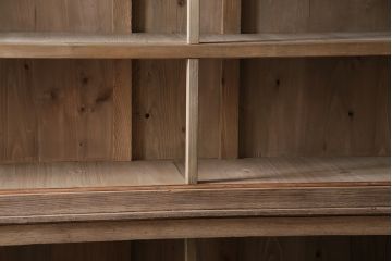 アンティーク家具　昭和初期　ストリップド(剥離)　特大サイズ!素朴な木味が魅力のキャビネット(重ね、収納棚)(R-046681)