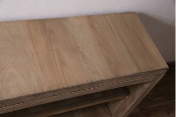 アンティーク家具　昭和初期　ストリップド(剥離)　特大サイズ!素朴な木味が魅力のサイドボード(本棚、収納棚)(R-046682)