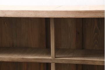 アンティーク家具　昭和初期　ストリップド(剥離)　特大サイズ!素朴な木味が魅力の引き出し付きサイドボード(本棚、収納棚)(R-046683)