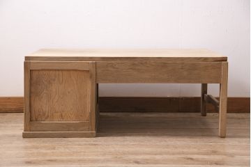 アンティーク家具　昭和中期　ストリップド(剥離)　栗材　ナチュラルな雰囲気が魅力の文机(ローテーブル、センターテーブル)(R-046687)