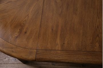 ヴィンテージ家具　DREXEL HERITAGE(ドレクセルヘリテイジ)　ラウンド型　温かみのある雰囲気が素敵なエクステンションテーブル(ダイニングテーブル、ビンテージ)(R-046689)