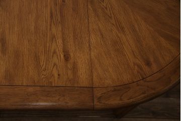 ヴィンテージ家具　DREXEL HERITAGE(ドレクセルヘリテイジ)　ラウンド型　温かみのある雰囲気が素敵なエクステンションテーブル(ダイニングテーブル、ビンテージ)(R-046689)