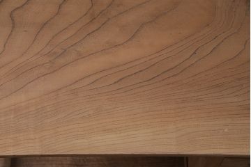 アンティーク家具　ストリップド(剥離)　ケヤキ材　白木の風合いが魅力のレトロな片袖机(ワークデスク、在宅ワーク、在宅用)(R-046690)