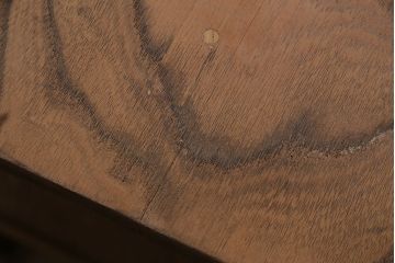 アンティーク家具　ストリップド(剥離)　ケヤキ材　白木の風合いが魅力のレトロな片袖机(ワークデスク、在宅ワーク、在宅用)(R-046690)