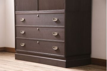 中古　伝統工芸品　山竹永井タンス店　久光　衣装盆付きの加茂総桐箪笥(定価約120万円)(総桐たんす、衣装箪笥、着物箪笥、和タンス)(R-046692)