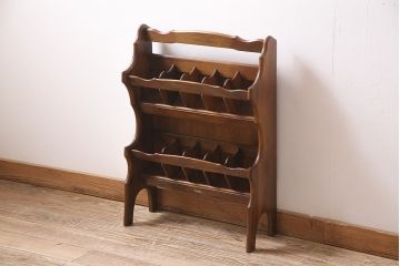 ヴィンテージ家具　カリモク　シックな空間にも馴染むスリッパラック(スリッパ立て、ビンテージ)(R-046695)