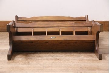 ヴィンテージ家具　カリモク　シックな空間にも馴染むスリッパラック(スリッパ立て、ビンテージ)(R-046695)