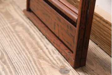アンティーク家具　昭和中期　鎌倉彫り　和の趣を演出する小さな衣桁(タオル掛け)(R-046696)
