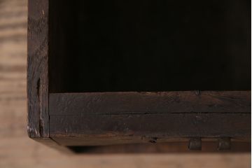 アンティーク家具　総栗材　重厚感と渋い色味が魅力の銭函(銭箱)(R-046698)