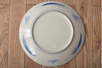 明治期　伊万里焼　一尺五寸　染付　大皿(和食器)(R-046712)