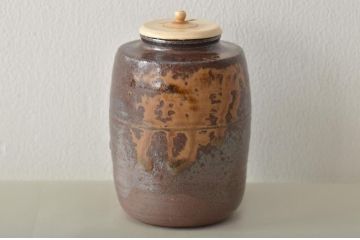 石田陶春作　丹波茶入　千代の栄　尋牛斎　共箱(茶道具)(R-046715)