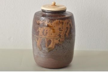 石田陶春作　丹波茶入　千代の栄　尋牛斎　共箱(茶道具)(R-046715)