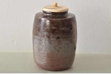 石田陶春作　丹波茶入　千代の栄　尋牛斎　共箱(茶道具)(R-046715)