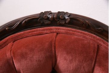 アンティーク家具　マホガニー材　クラシカルなイギリスアンティークのシェーズロング(ソファ、カウチソファ)(R-046719)