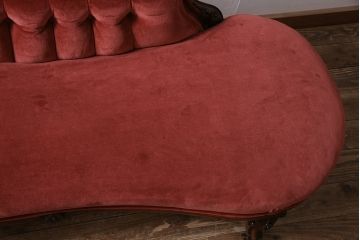 アンティーク家具　マホガニー材　クラシカルなイギリスアンティークのシェーズロング(ソファ、カウチソファ)(R-046719)