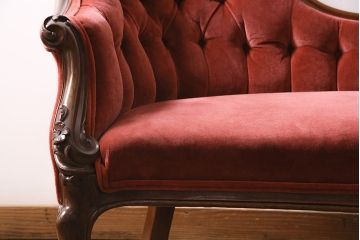 アンティーク家具　マホガニー材　クラシカルなイギリスアンティークのシェーズロング(ソファ、カウチソファ)(R-046719)