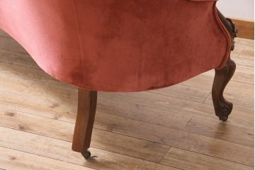 アンティーク家具　マホガニー材　クラシカルなイギリスアンティークのシェーズロング(ソファ、カウチソファ)(R-046719)