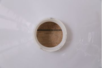 アンティーク照明　昭和レトロ　昔懐かしい平笠シェードの吊り下げ照明(ペンダントライト、天井照明、電笠)(R-046722)