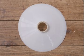 アンティーク照明　昭和レトロ　昔懐かしい平笠シェードの吊り下げ照明(ペンダントライト、天井照明、電笠)(R-046724)