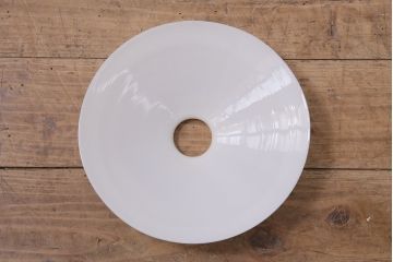 アンティーク照明　昭和レトロ　昔懐かしい平笠シェードの吊り下げ照明(ペンダントライト、天井照明、電笠)(R-046724)